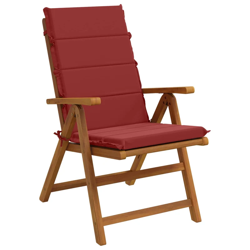High Back Chair Cushion GEMERT 4 pcs 100% Polyester Wine Red