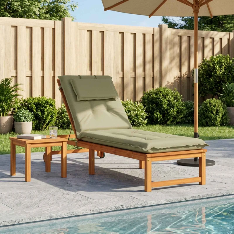 Sunlounger Cushion GEMERT 100% Polyester Light Green