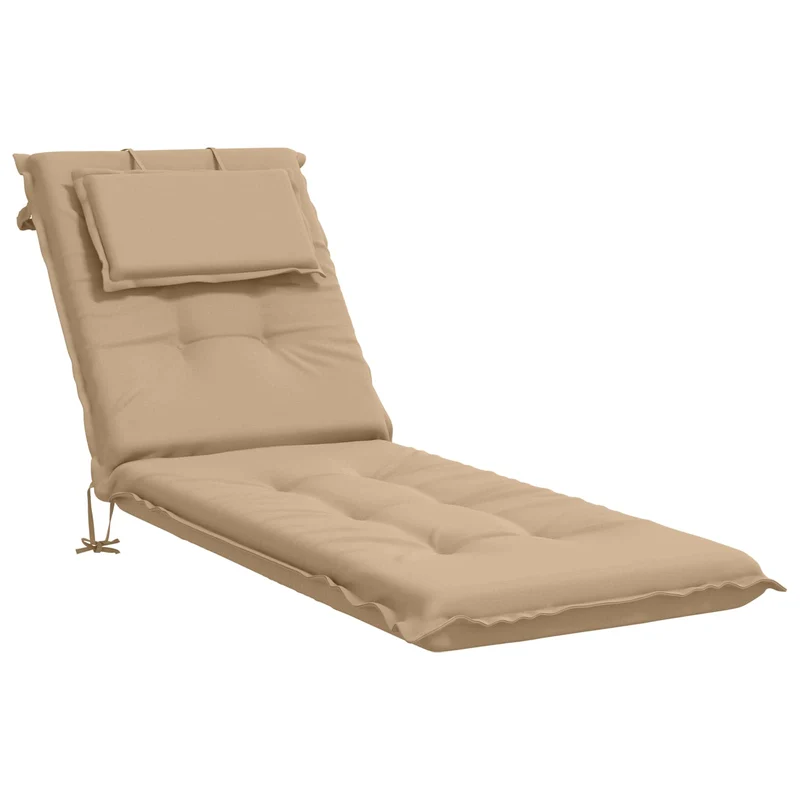 Sunlounger Cushion GEMERT 100% Polyester Sand 190 x 50 x 9 cm