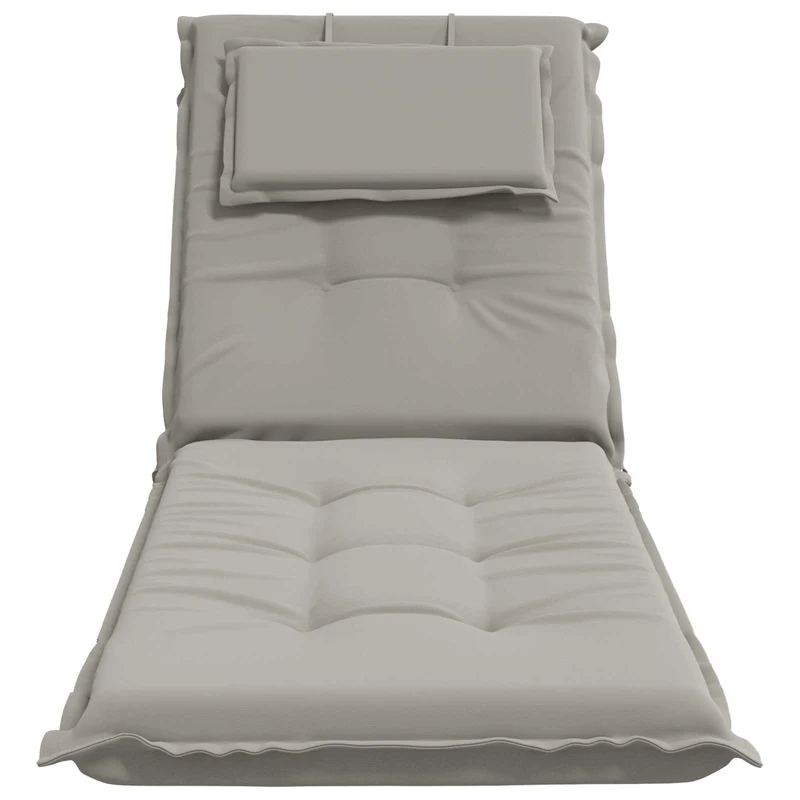 Sunlounger Cushion GEMERT 100% Polyester Grey 190 x 50 x 9 cm
