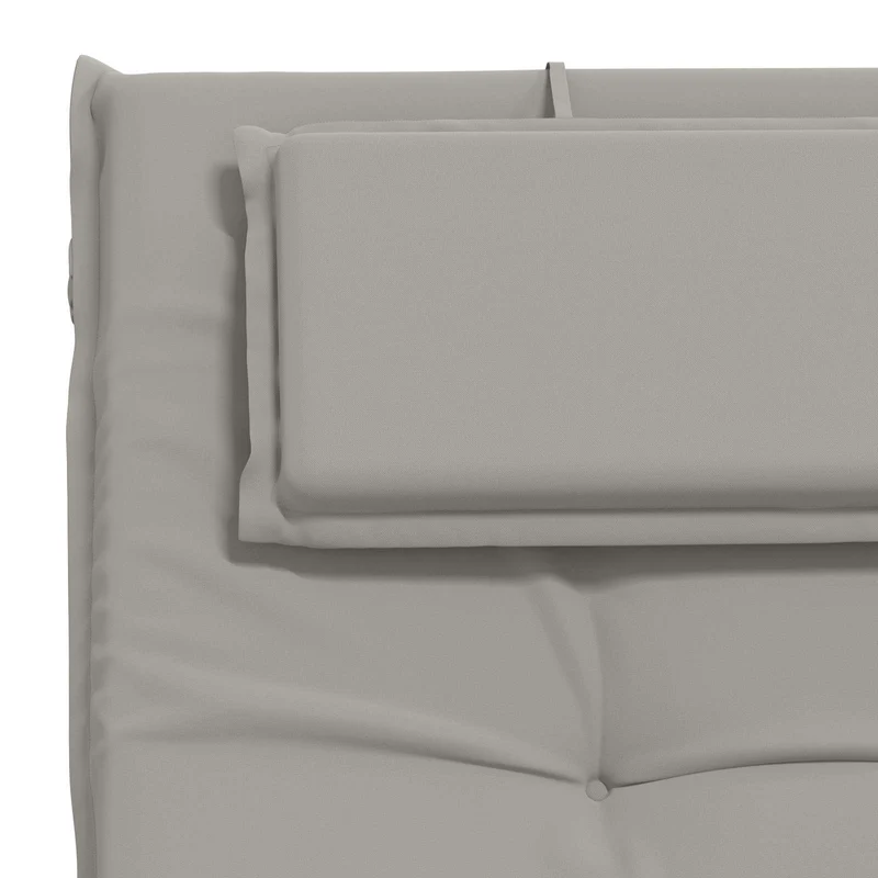 Sunlounger Cushion GEMERT 100% Polyester Grey 190 x 50 x 9 cm