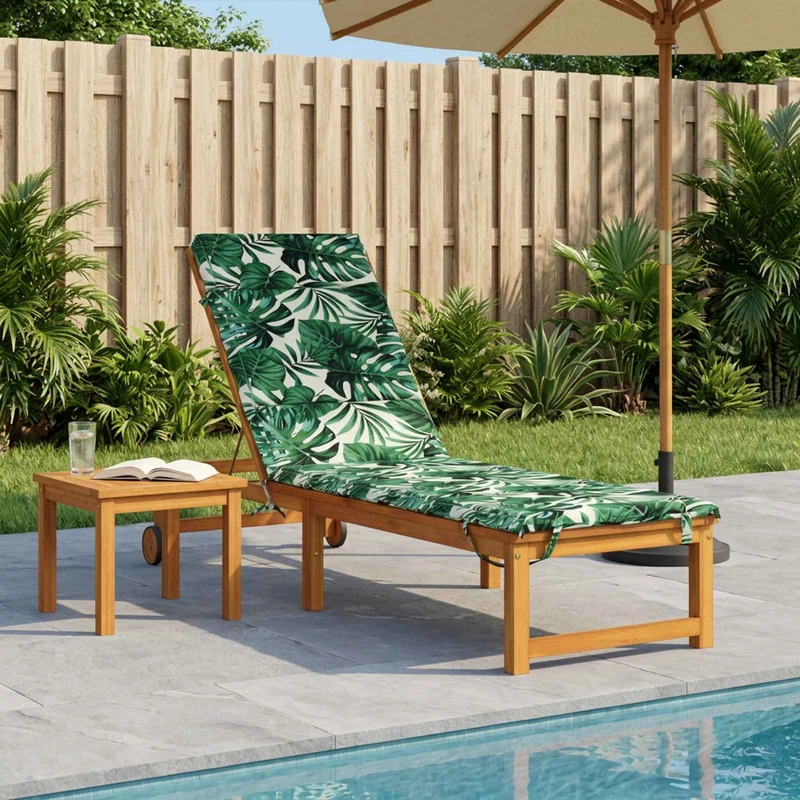 Sunlounger Cushion GEMERT 100% Polyester Leaf Pattern