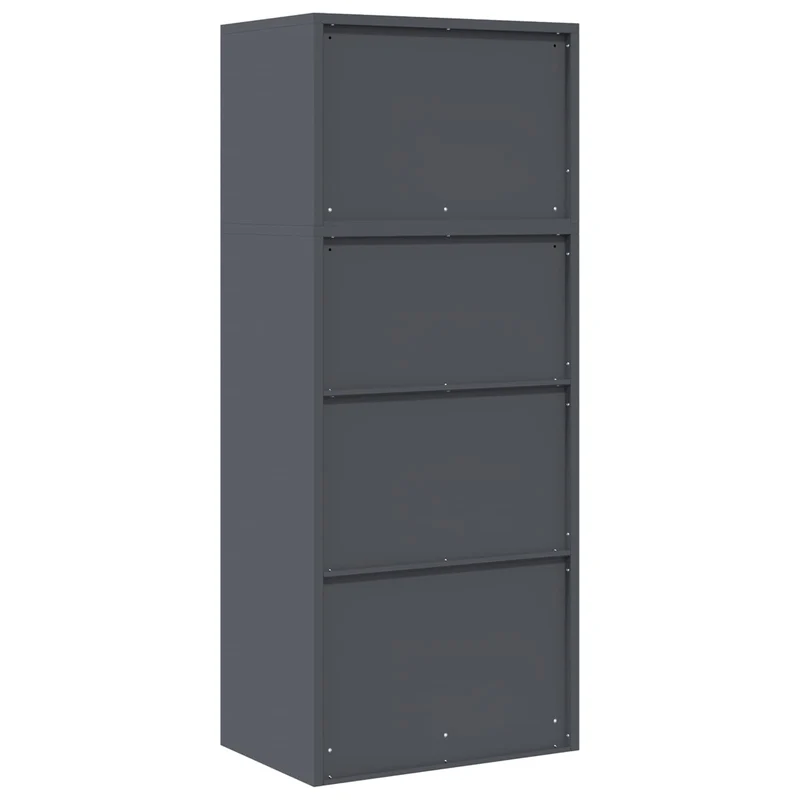 Storage Cabinet 2 pcs Anthracite 60 x 40 x 145 cm Steel