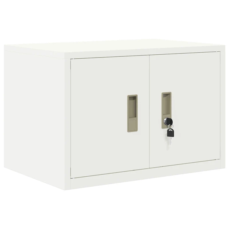 Storage Cabinet 2 pcs White 60 x 40 x 145 cm Steel Lockable