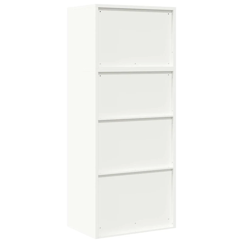 Storage Cabinet 2 pcs White 60 x 40 x 145 cm Steel Lockable