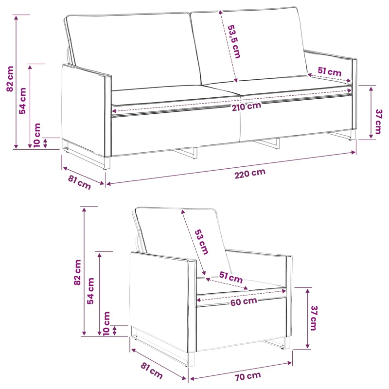 Sofa Set 2 pcs Army Green Faux Suede Fabric