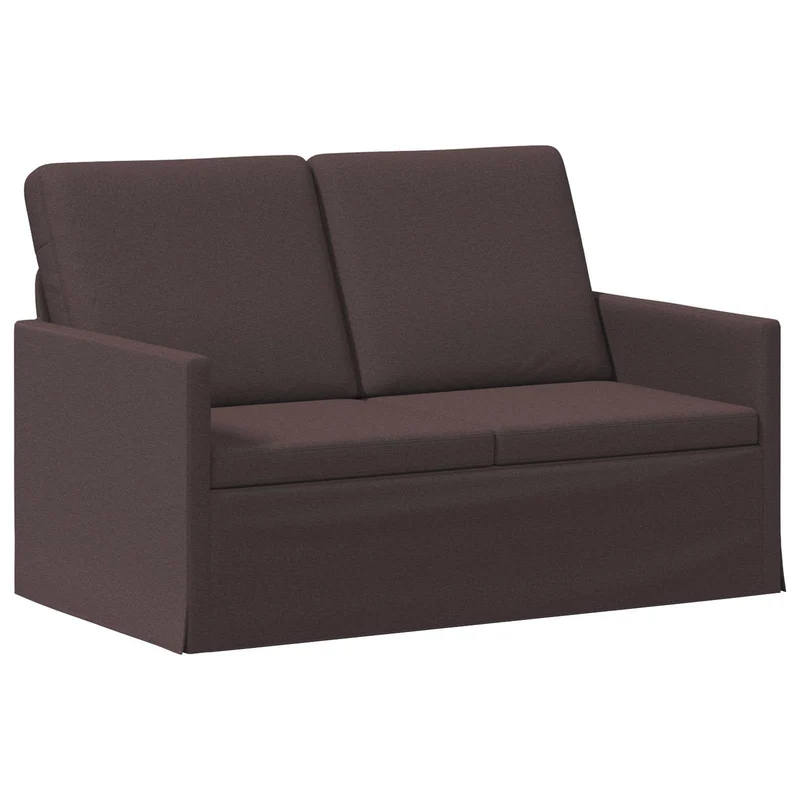 2 Seater Sofa Dark Brown 130 x 81 x 82 cm Fabric