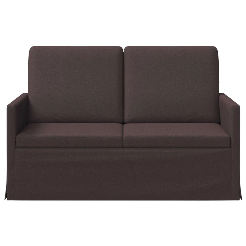 2 Seater Sofa Dark Brown 130 x 81 x 82 cm Fabric