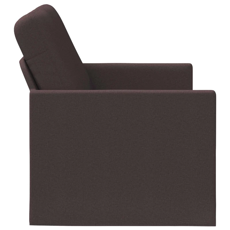 2 Seater Sofa Dark Brown 130 x 81 x 82 cm Fabric