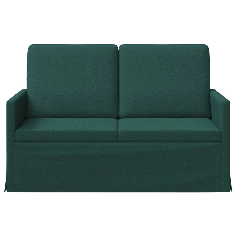 2 Seater Sofa Dark Green 130 x 81 x 82 cm Fabric