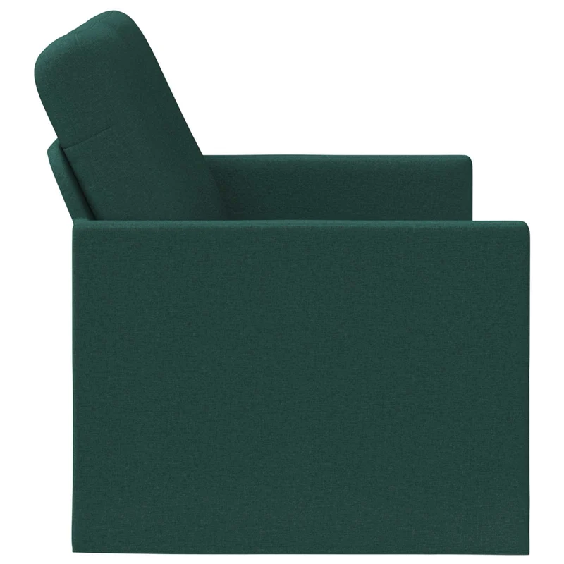 2 Seater Sofa Dark Green 130 x 81 x 82 cm Fabric