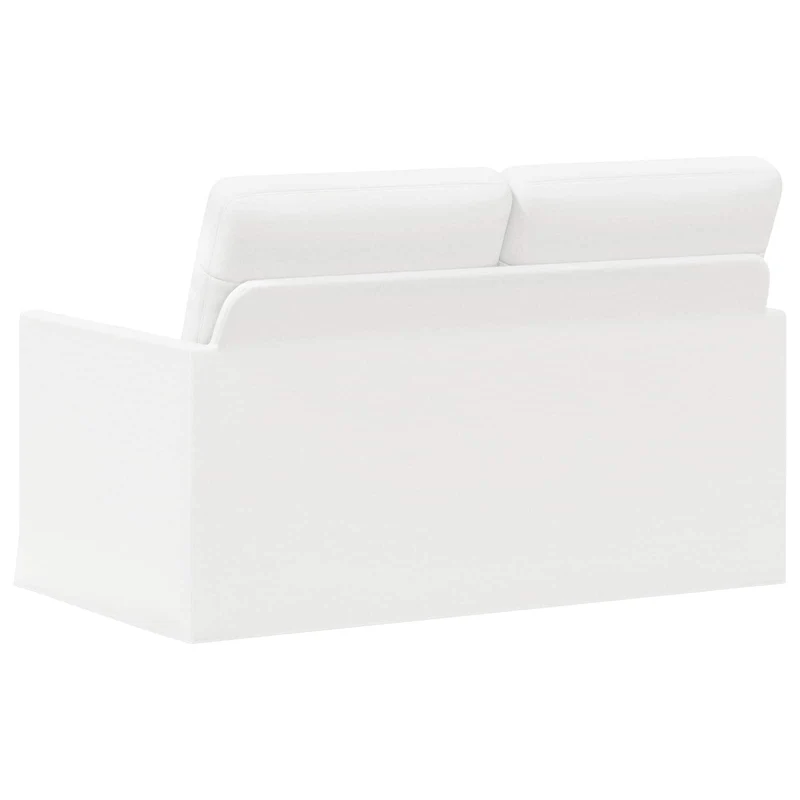 2 Seater Sofa White 130 x 81 x 82 cm Fabric