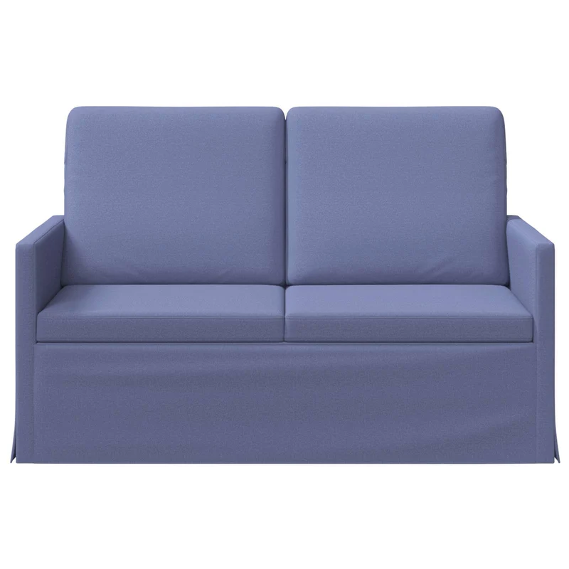 2 Seater Sofa Jeans Blue 130 x 81 x 82 cm Fabric