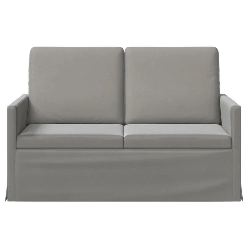 2 Seater Sofa Light Grey 130 x 81 x 82 cm Velvet