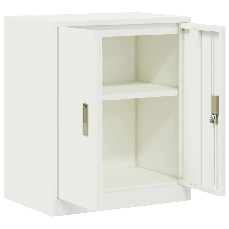 Storage Cabinet White 60 x 40 x 70 cm Steel