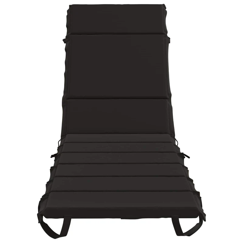 Sunlounger Cushion GEMERT 100% Polyester Black 200 x 55 x 3 cm