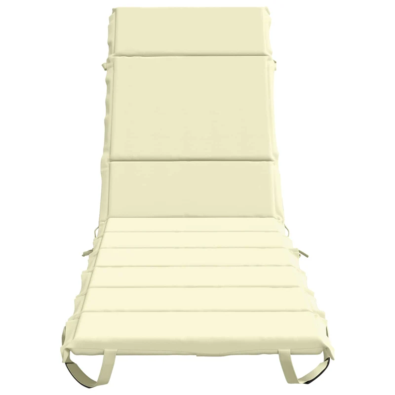 Sunlounger Cushion GEMERT 100% Polyester Cream 200 x 55 x 3 cm