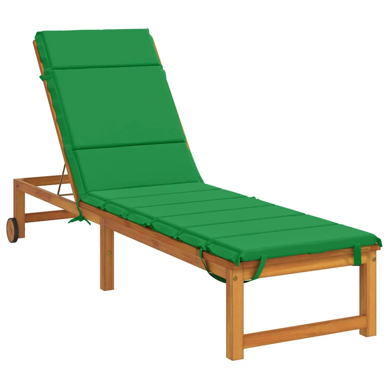 Sunlounger Cushion GEMERT 100% Polyester Green 200 x 55 x 3 cm