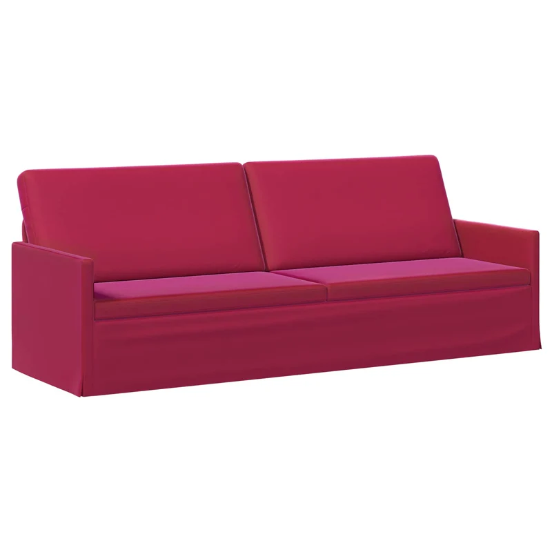 Sofa Set 2 pcs Wine Red Velvet