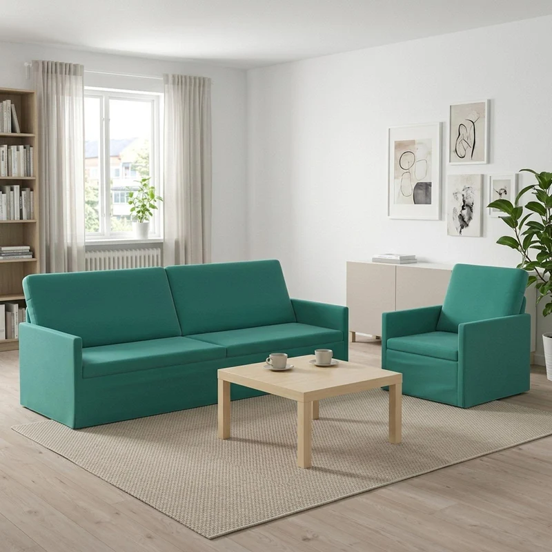 Sofa Set 2 pcs Turquoise Velvet