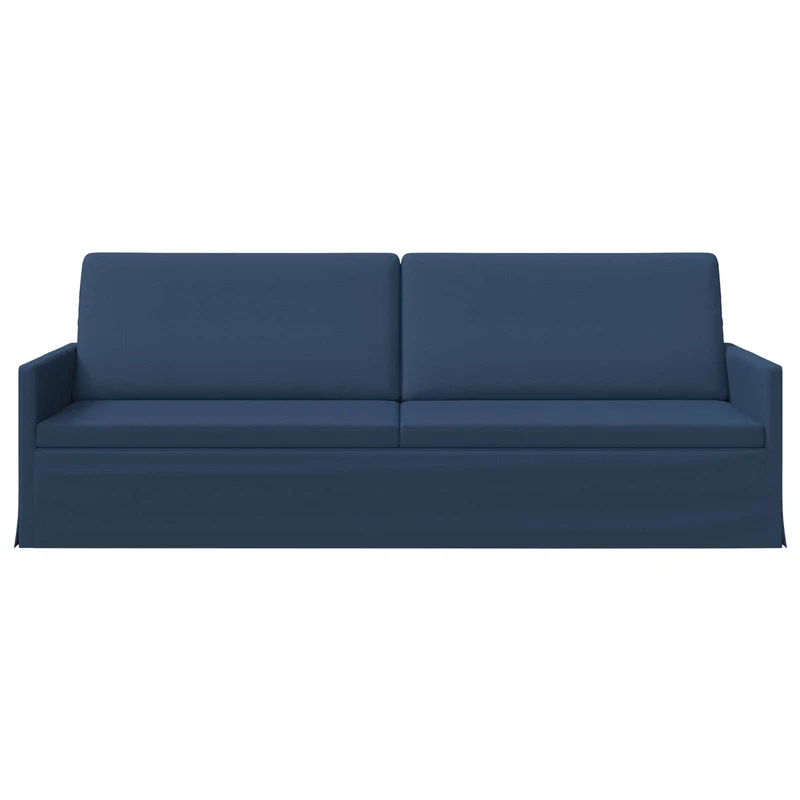 3 Seater Sofa Blue 220 x 81 x 82 cm Fabric