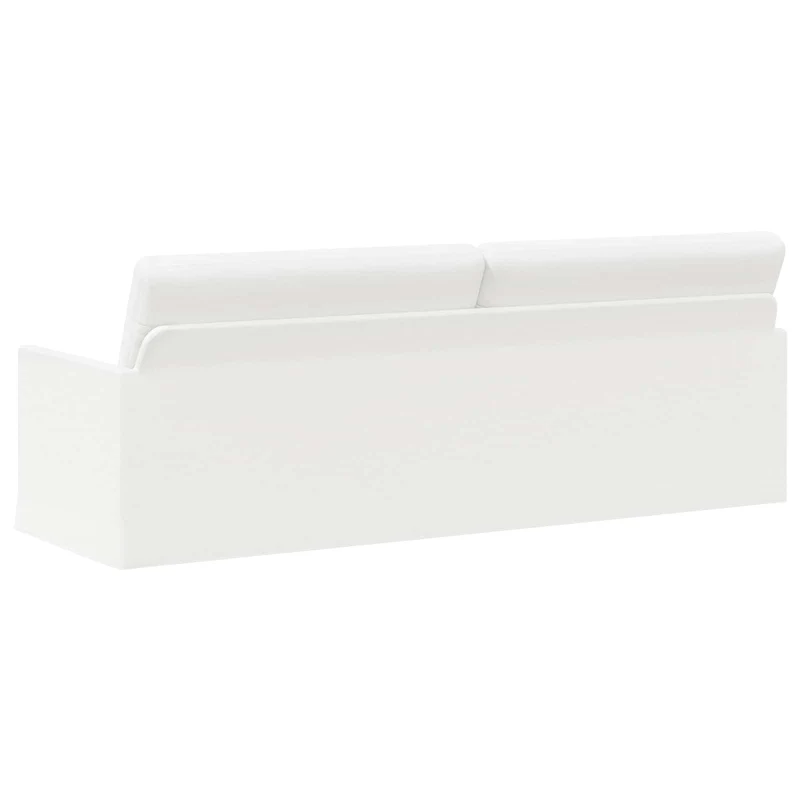 3 Seater Sofa White 220 x 81 x 82 cm Fabric
