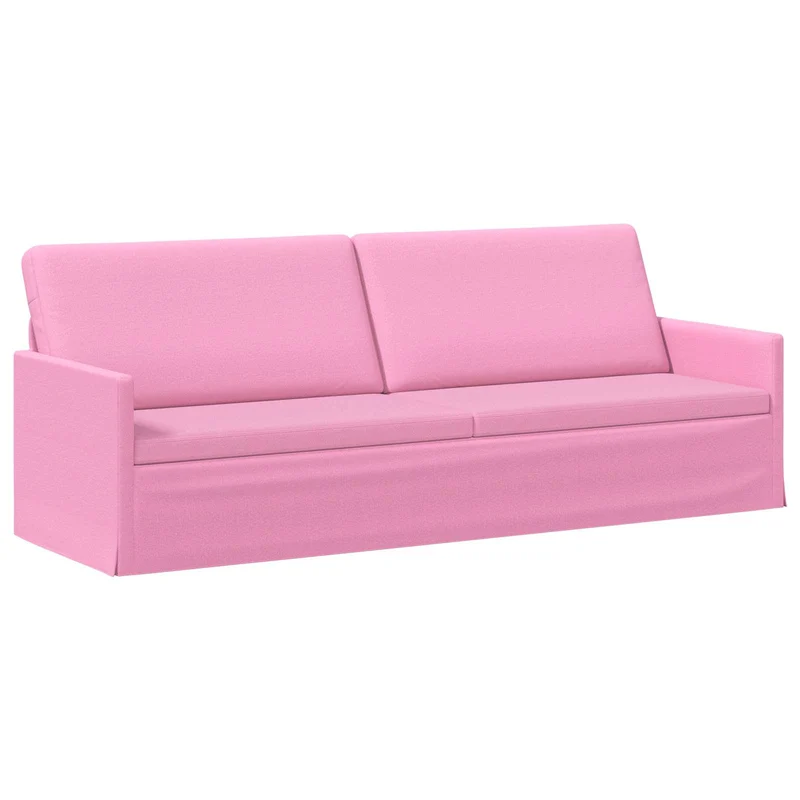 3 Seater Sofa Pink 220 x 81 x 82 cm Fabric