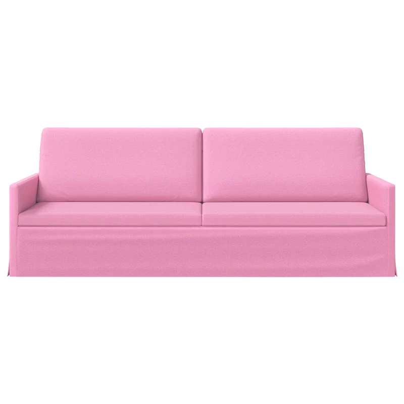 3 Seater Sofa Pink 220 x 81 x 82 cm Fabric