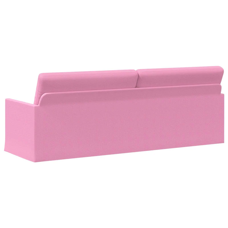 3 Seater Sofa Pink 220 x 81 x 82 cm Fabric