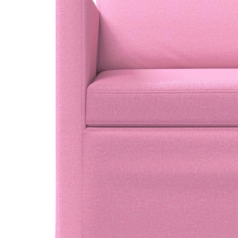 3 Seater Sofa Pink 220 x 81 x 82 cm Fabric