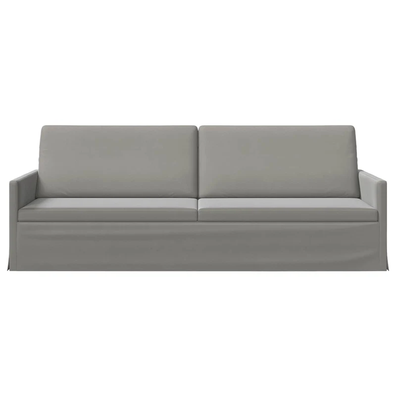 3 Seater Sofa Light Grey 220 x 81 x 82 cm Velvet