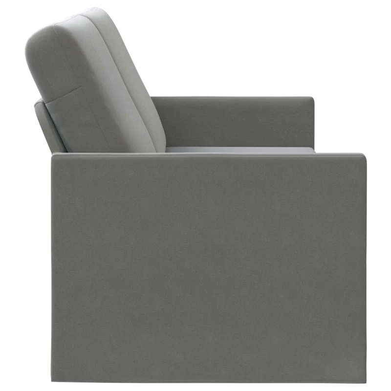 3 Seater Sofa Dark Grey 220 x 81 x 82 cm Velvet