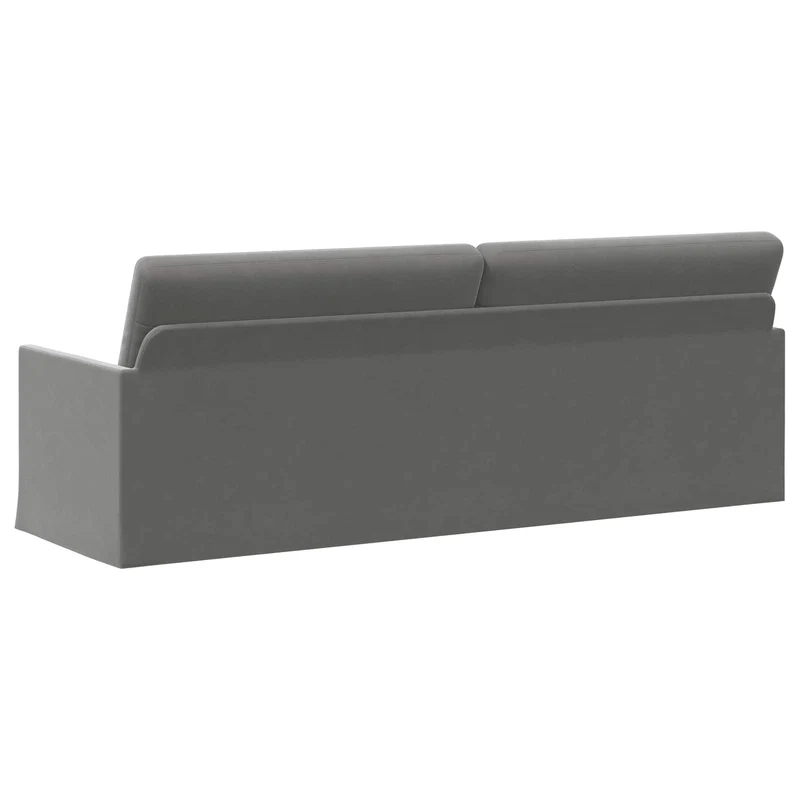 3 Seater Sofa Dark Grey 220 x 81 x 82 cm Velvet