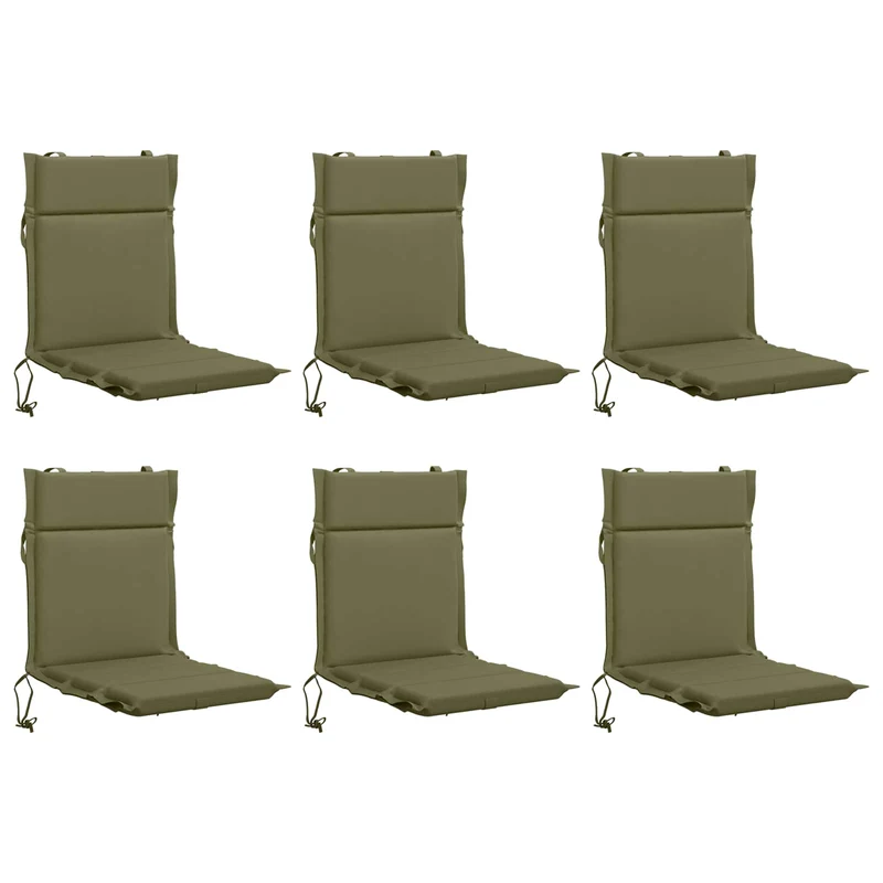 Low Back Chair Cushion GEMERT 6 pcs 100% Polyester Olive Green