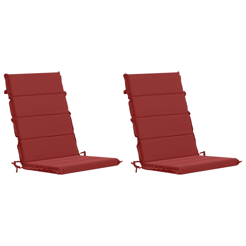 High Back Chair Cushion GEMERT 2 pcs 100% Polyester Wine Red