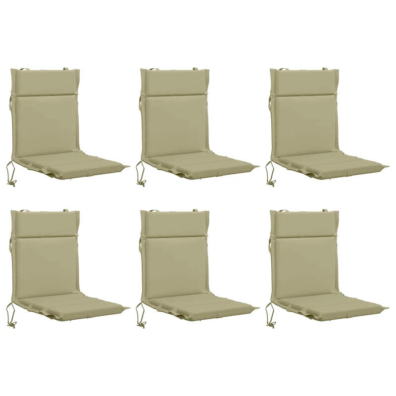 Low Back Chair Cushion GEMERT 6 pcs 100% Polyester Light Green