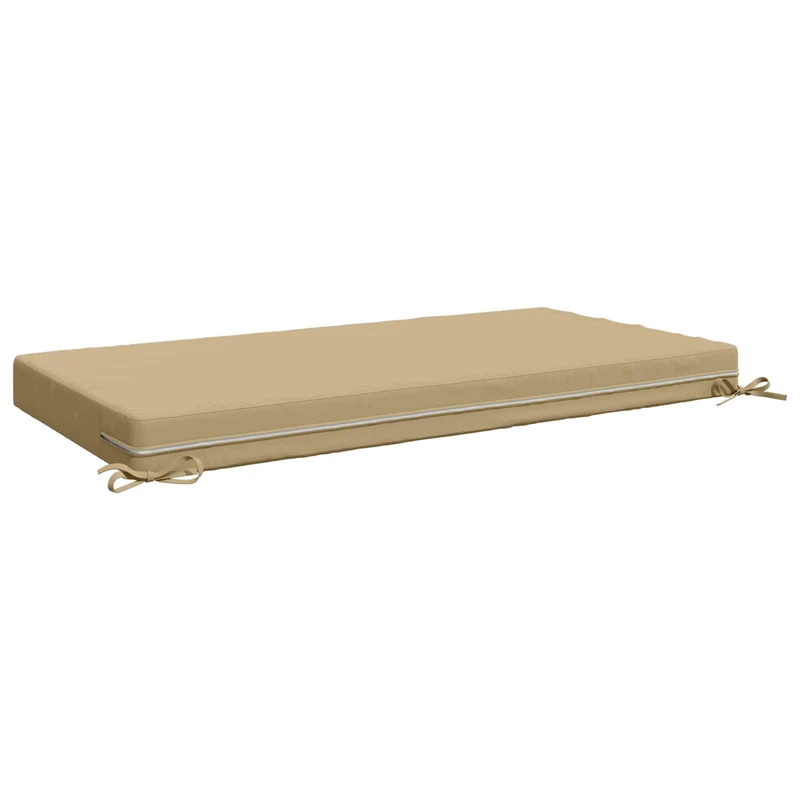 Seat Cushion SOEST 100% Polyester Beige 120 x 60 x 10 cm