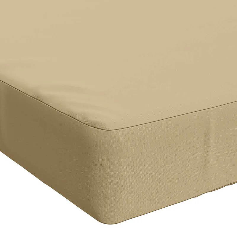 Seat Cushion SOEST 100% Polyester Beige 120 x 60 x 10 cm