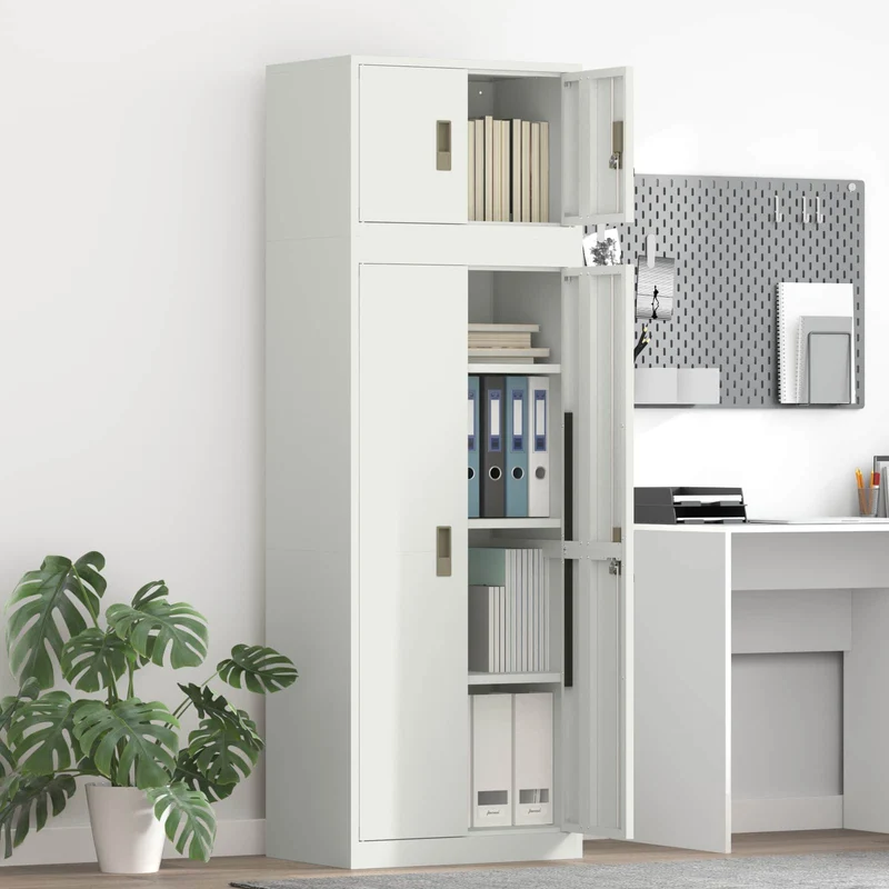 Storage Cabinet 2 pcs 60 x 40 x 180 cm Steel Lockable