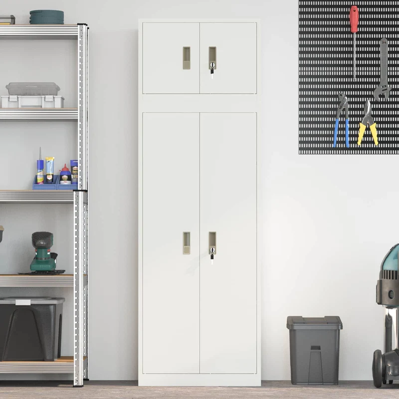 Storage Cabinet 2 pcs 60 x 40 x 180 cm Steel Lockable