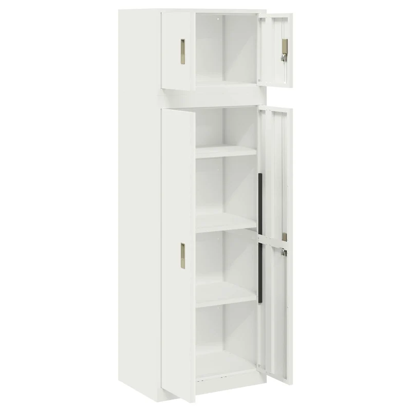 Storage Cabinet 2 pcs 60 x 40 x 180 cm Steel Lockable