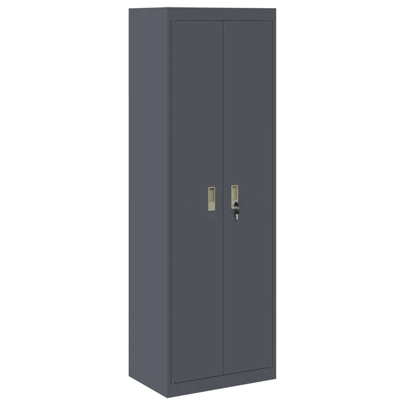 Storage Cabinet 2 pcs Anthracite 60 x 40 x 220 cm Steel