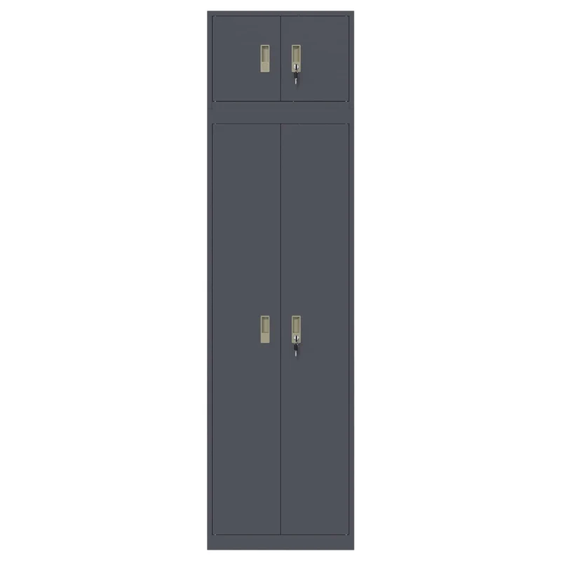 Storage Cabinet 2 pcs Anthracite 60 x 40 x 220 cm Steel