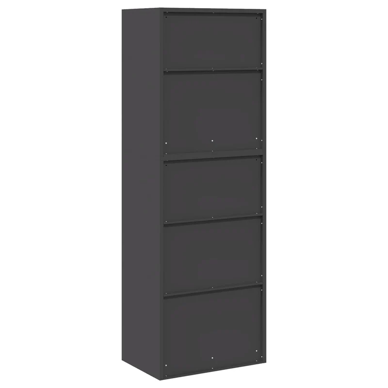 Storage Cabinet 2 pcs Black 60 x 40 x 175 cm Steel Lockable