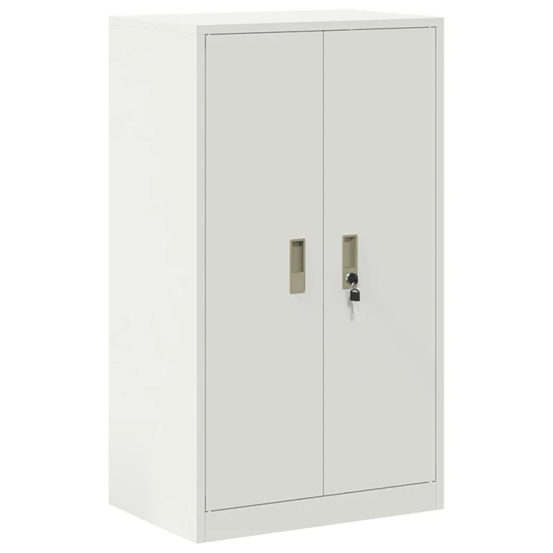 Storage Cabinet 2 pcs White 60 x 40 x 175 cm Steel Lockable