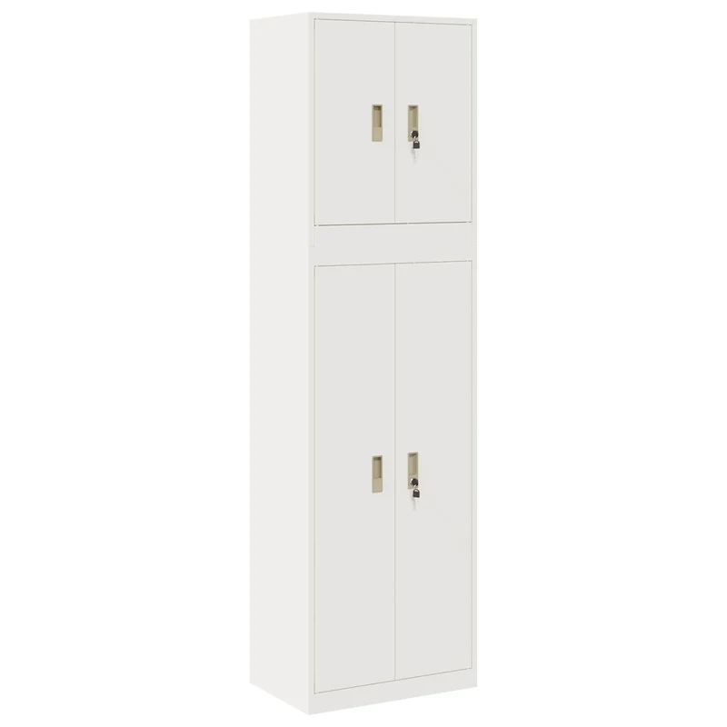 Storage Cabinet 2 pcs 60 x 40 x 210 cm Steel Lockable
