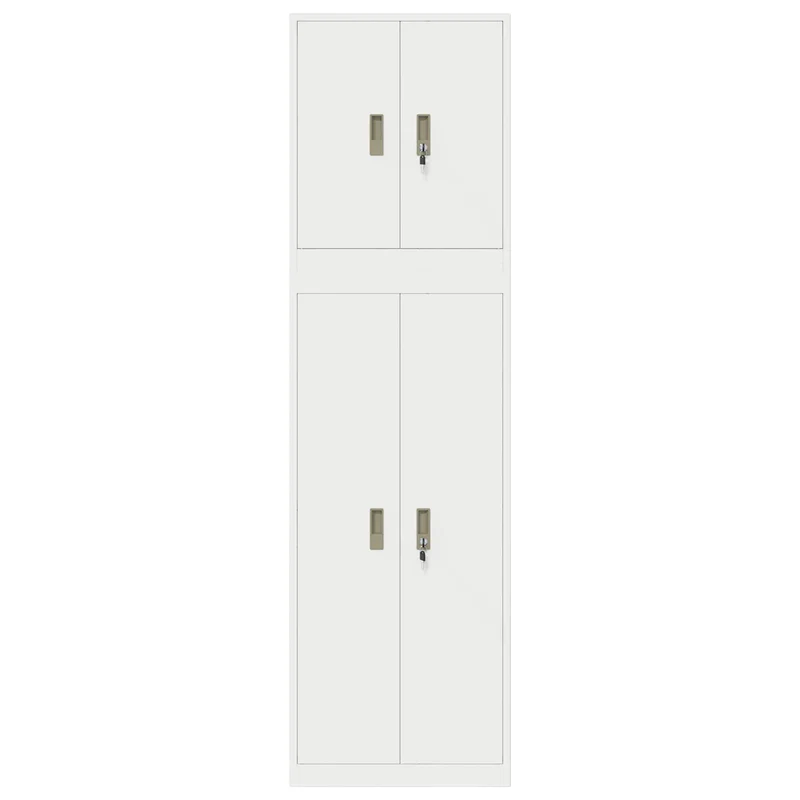 Storage Cabinet 2 pcs 60 x 40 x 210 cm Steel Lockable