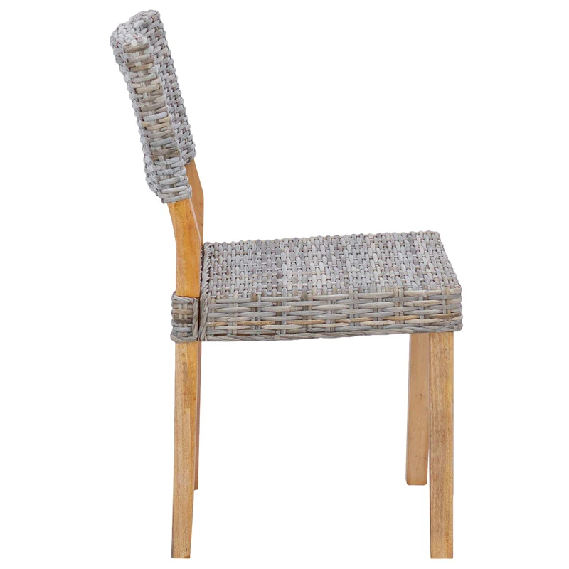 Dining Chair GENDT 2 pcs Kubu Rattan Kubu Grey 46 x 55 x 84 cm