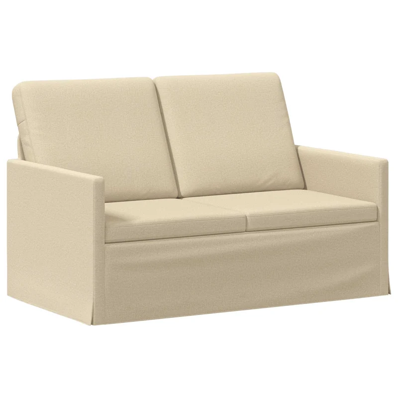 Sofa Set 2 pcs Cream Fabric