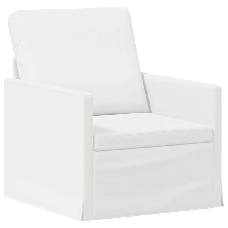 Sofa Set 2 pcs White Fabric